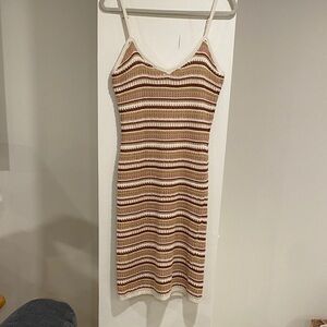 Olive and Oak crochet midi dress with spaghetti straps   Size L